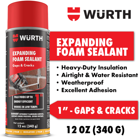 12Oz Expanding Foam Sealant for Gaps and Cracks up to 1 Inch - Insulating Spray Foam